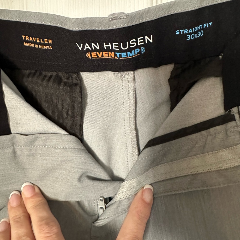 Van Heusen Gray Straight Fit Pants